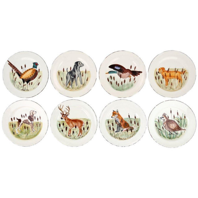 VIETRI Wildlife Assorted Dinner Plates - Set of 8