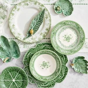 English Floral 12-Piece Dinnerware Set with Salad Bowls