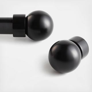 Small Round Curtain End Cap Finials, Set of 2