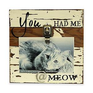 Sweet Bird & Co - Sweet Bird Meow 8"x8" Clip Wood Picture Frame in White