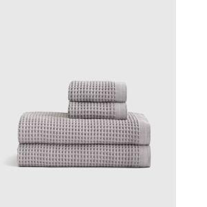 Grey Organic Turkish Waffle Bath Sheet Bundle