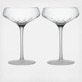 Lismore Arcus Champagne Coupe Glass, Set of 2