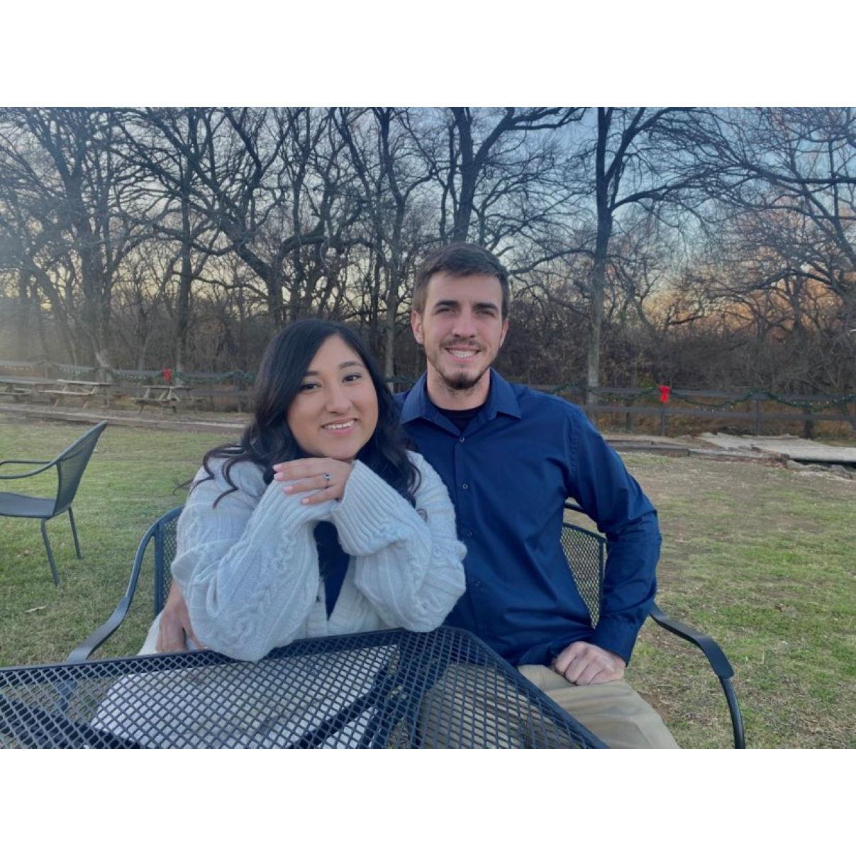 Us announcing our engagement!