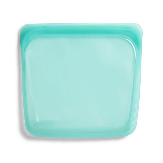 Stasher Reusable Sandwich Bag, Aqua, Set of 4