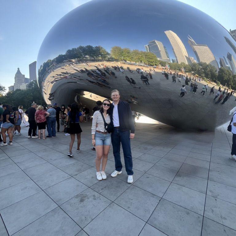 September 2024: Our first vacation together- quick trip to Chicago