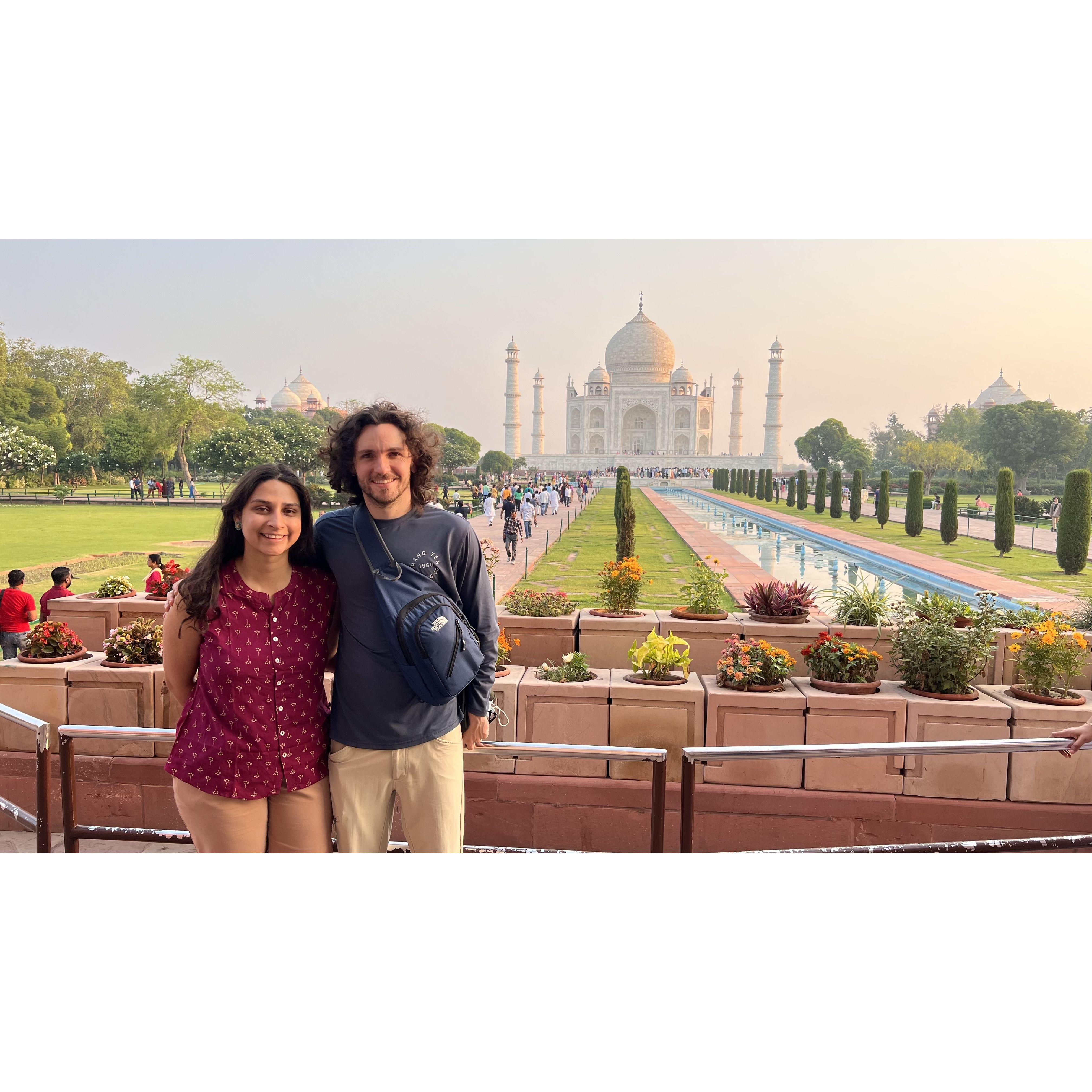 Agra, India. We made it somehow. The guide roasted Abha for having terrible math skills.