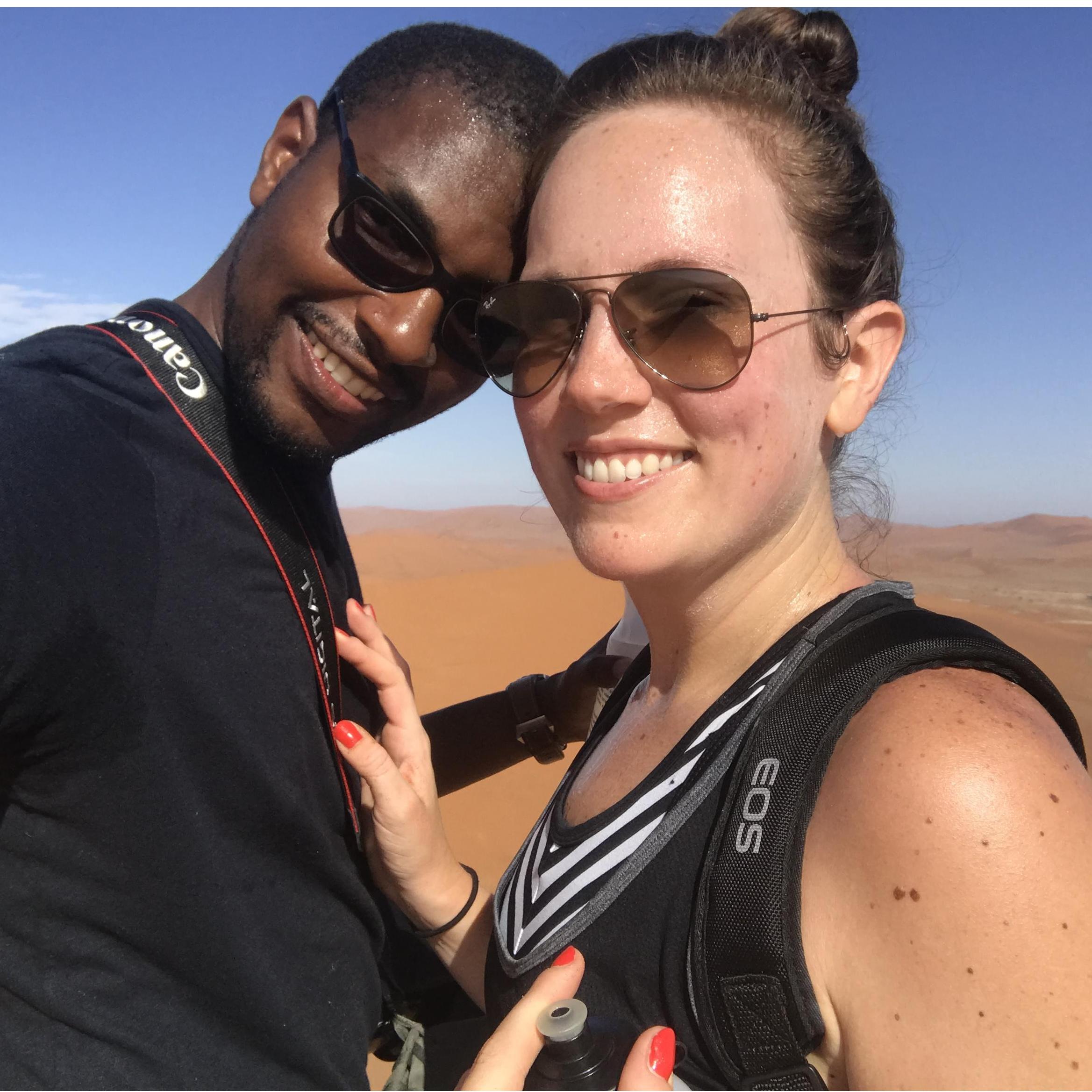 Big Daddy Dune hike in Namibia. It was a rough one.