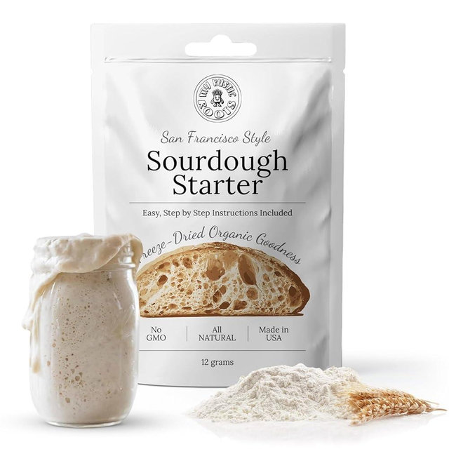 MY RUSTIC ROOTS All Natural & Organic San Francisco Sourdough Starter Culture - Beginner Friendly Sourdough Bread Starter - Perfect for Baking Delicious Homemade Artisan Bread, Pizza & More - 12g