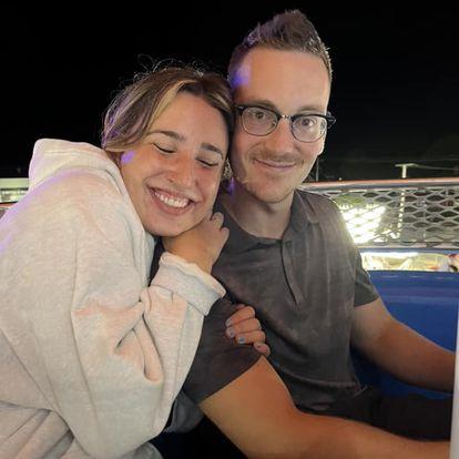 On the ferris wheel at the exhibition