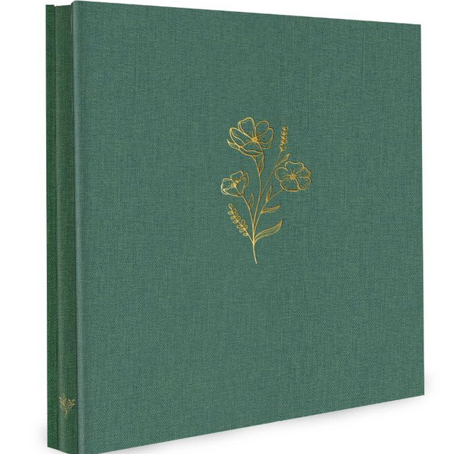 Holoary Photo Album 4x6 500 Photos 5 Pictures Per Page, 500 Pockets Picture Album, Linen Fabric Cover Big Picture Book for Photos, 4x6 Photo Albums for Family Weddings Travel Memories(Dark Green)