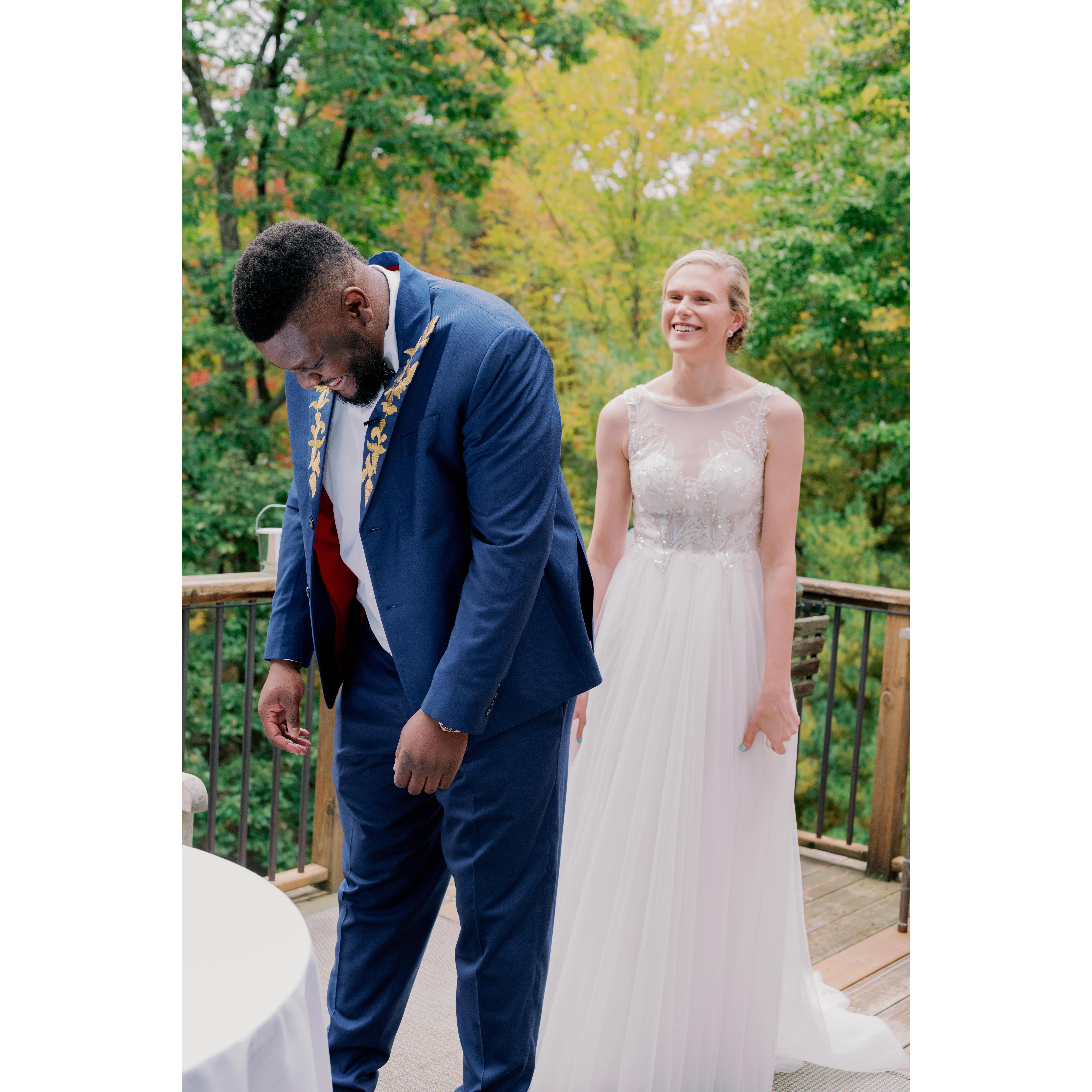Waiting to see each other for the first time