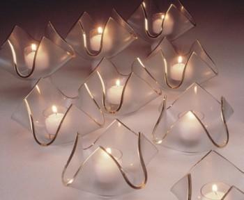 Annieglass -Handkerchief Votive