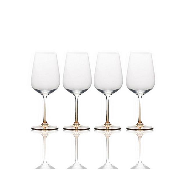 Mikasa Gianna Ombre Amber White Wine Glasses, Set of 4