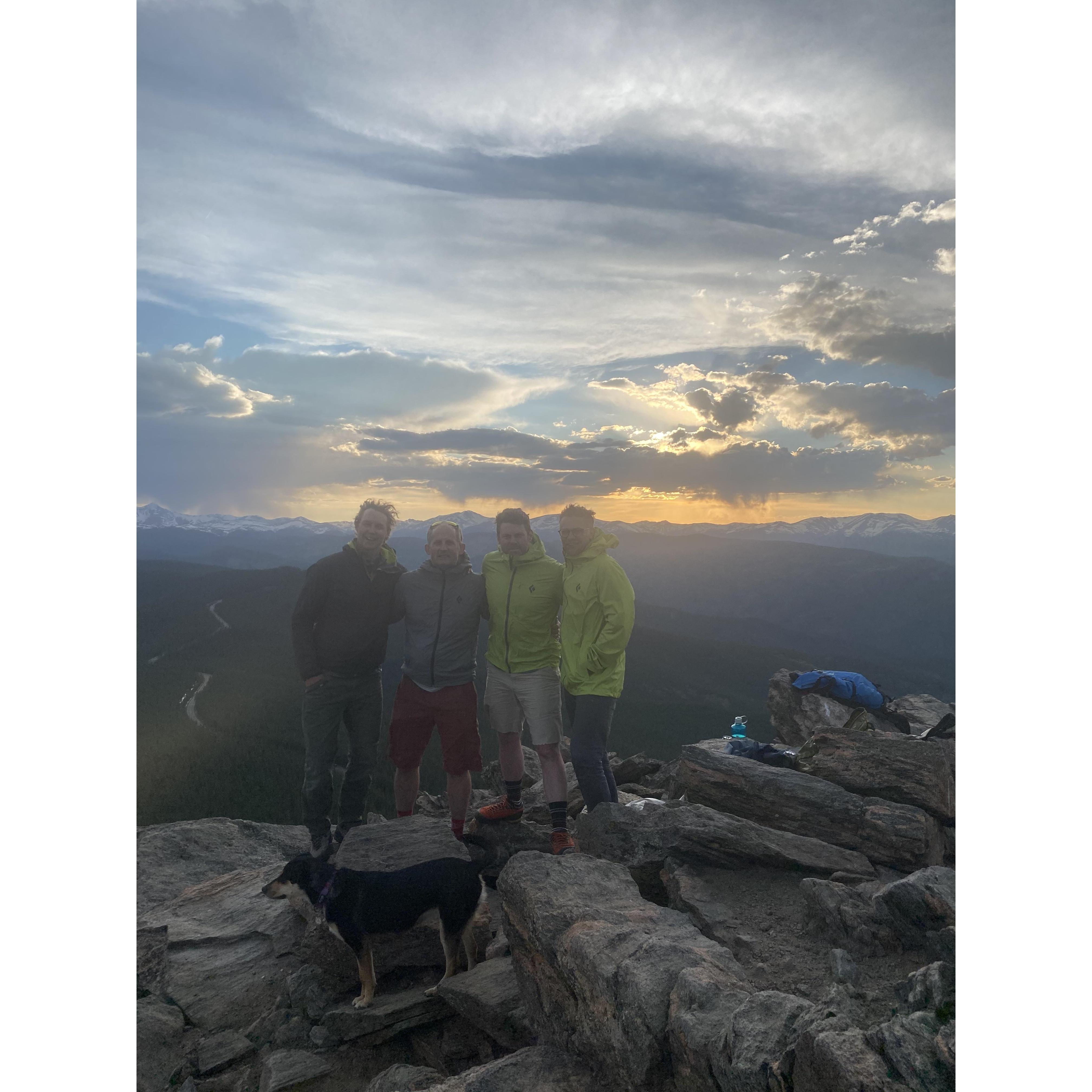 Chris, Jesse, Jarod and Jeremy in Colorado in 2021.