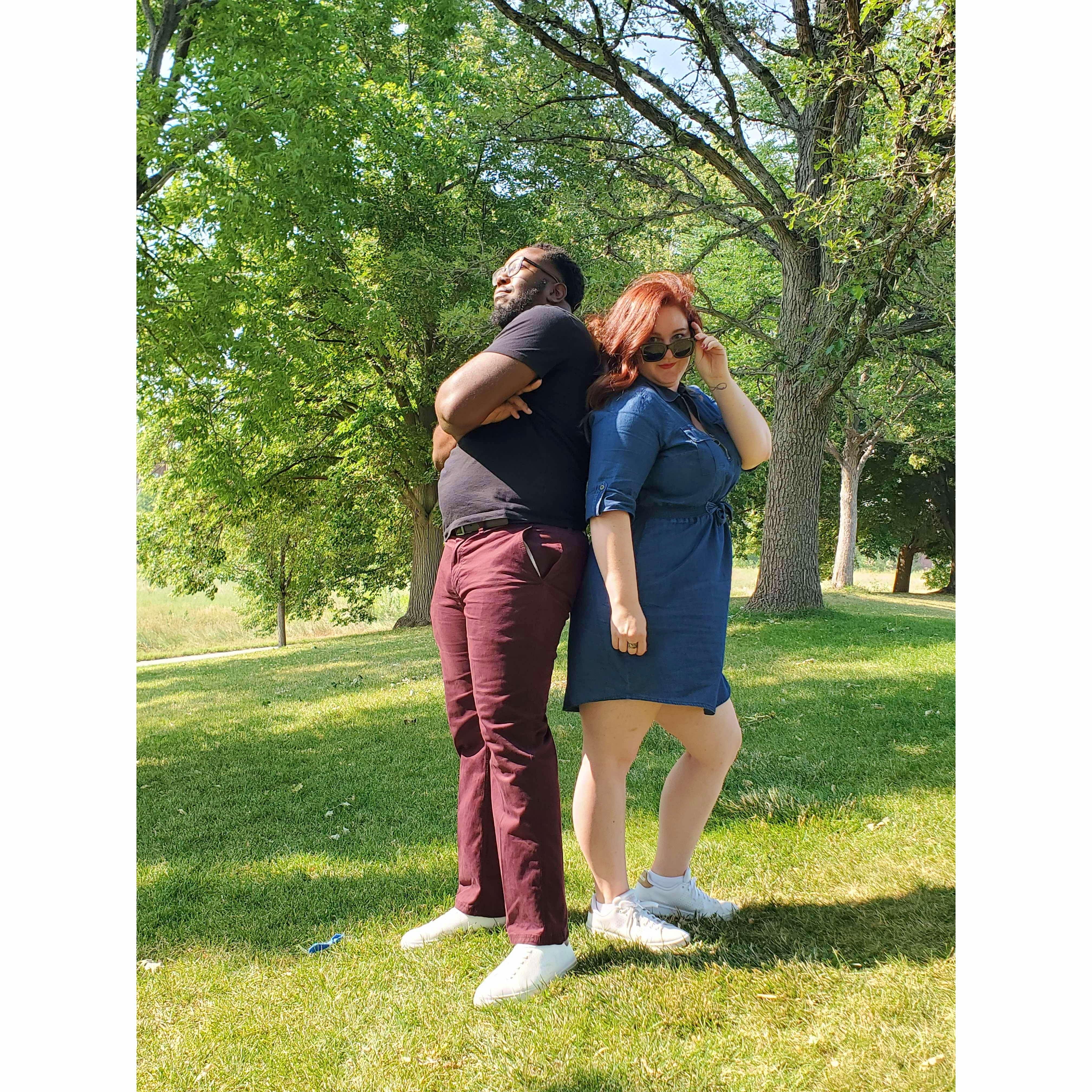 This is what happens when your six year old takes your engagement photos...