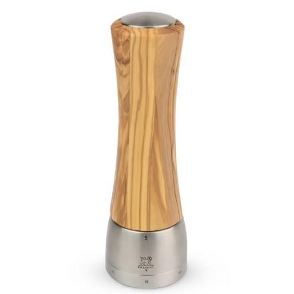 Peugeot Madras Manual Salt Mill in Olive Wood and Stainless Steel
