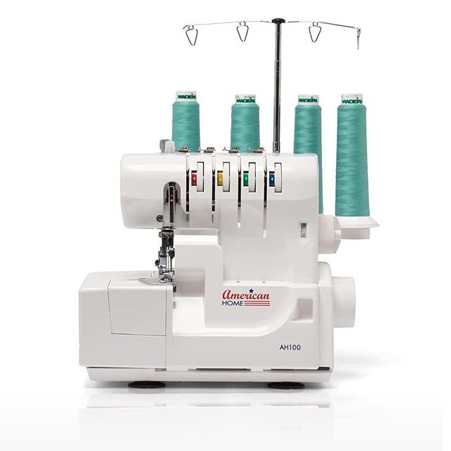 Overlock Serger Sewing Machine by American Home, Easy to Use, 2/3/4 Thread Serger, Differential Feed, AH100