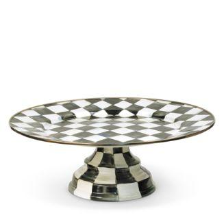 Mackenzie-Childs Courtly Check Enamel Pedestal Platter - Large