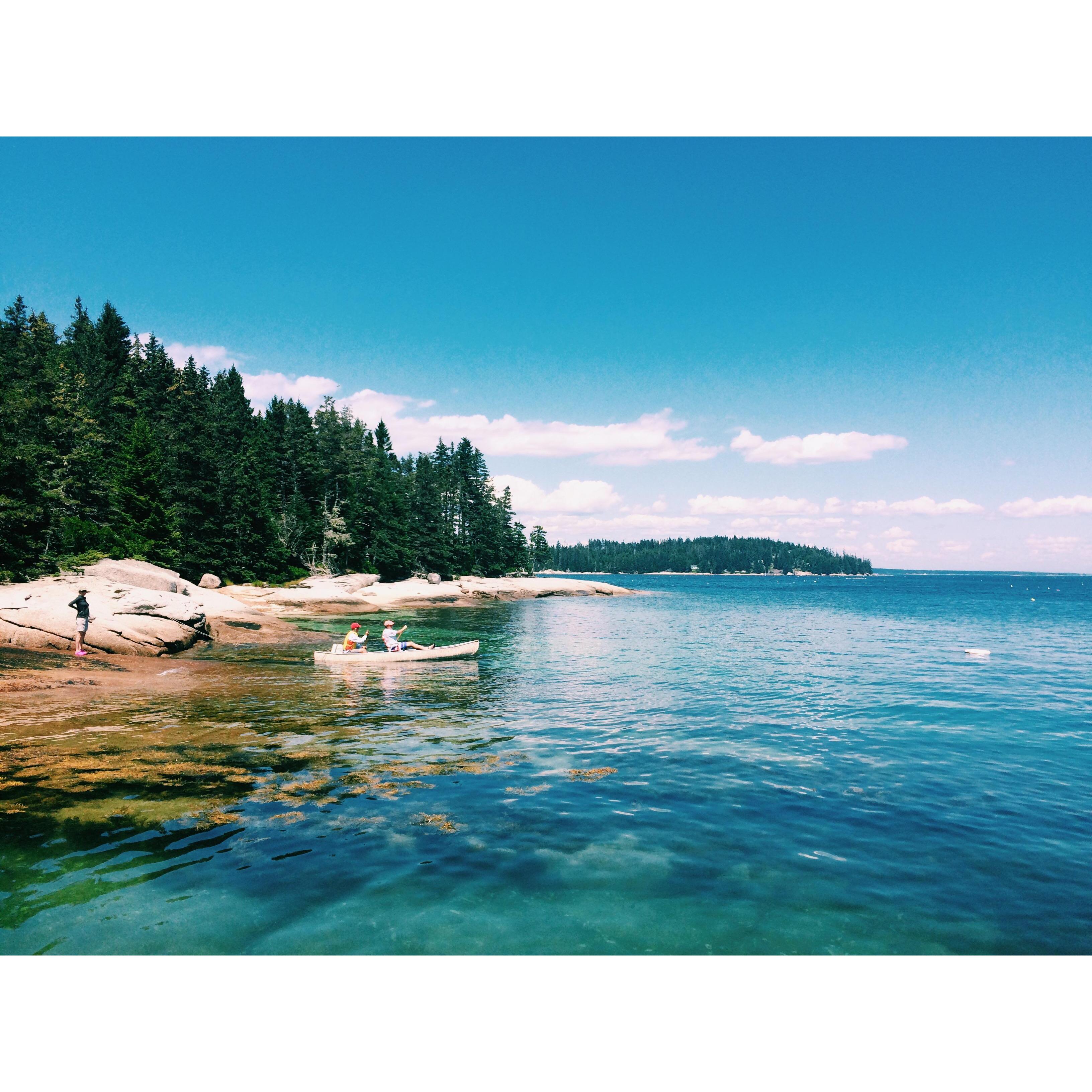 View from the island in the summer.