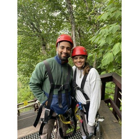 First time zip lining