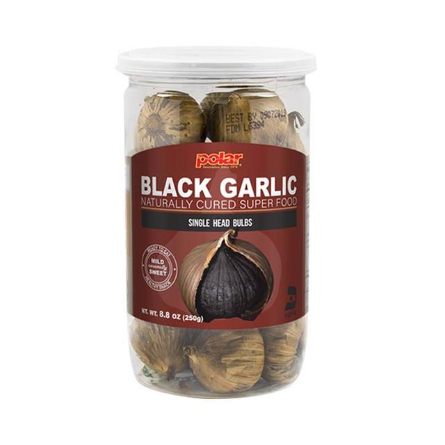 MW POLAR Whole Black Garlic 250grams, 8.8 Ounce, Whole Bulbs, Easy Peel, All Natural, Healthy Snack, Ready to eat, Chemical Free, Kosher Friendly