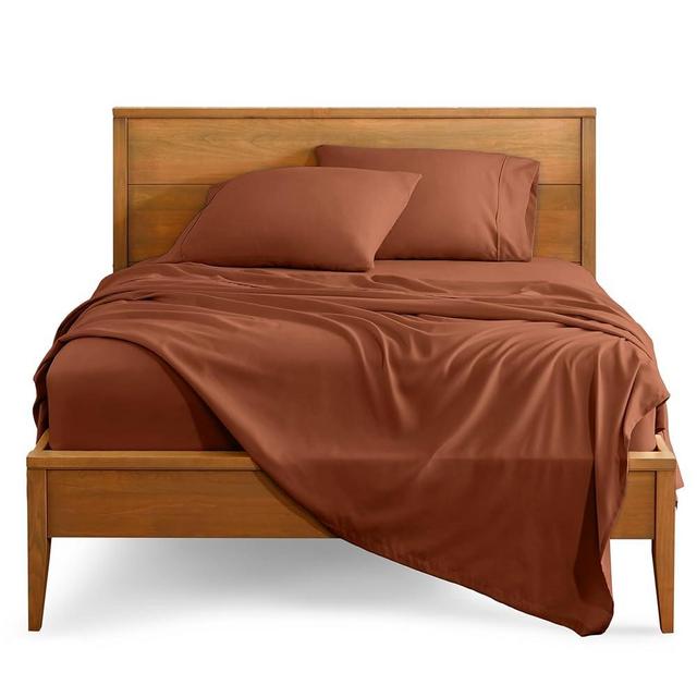 Bare Home Full Sheet Set - 1800 Ultra-Soft Microfiber Full Bed Sheets - Double Brushed - Deep Pockets - Easy Fit - 4 Piece Set - Bedding Sheets & Pillowcases (Full, Terracotta)