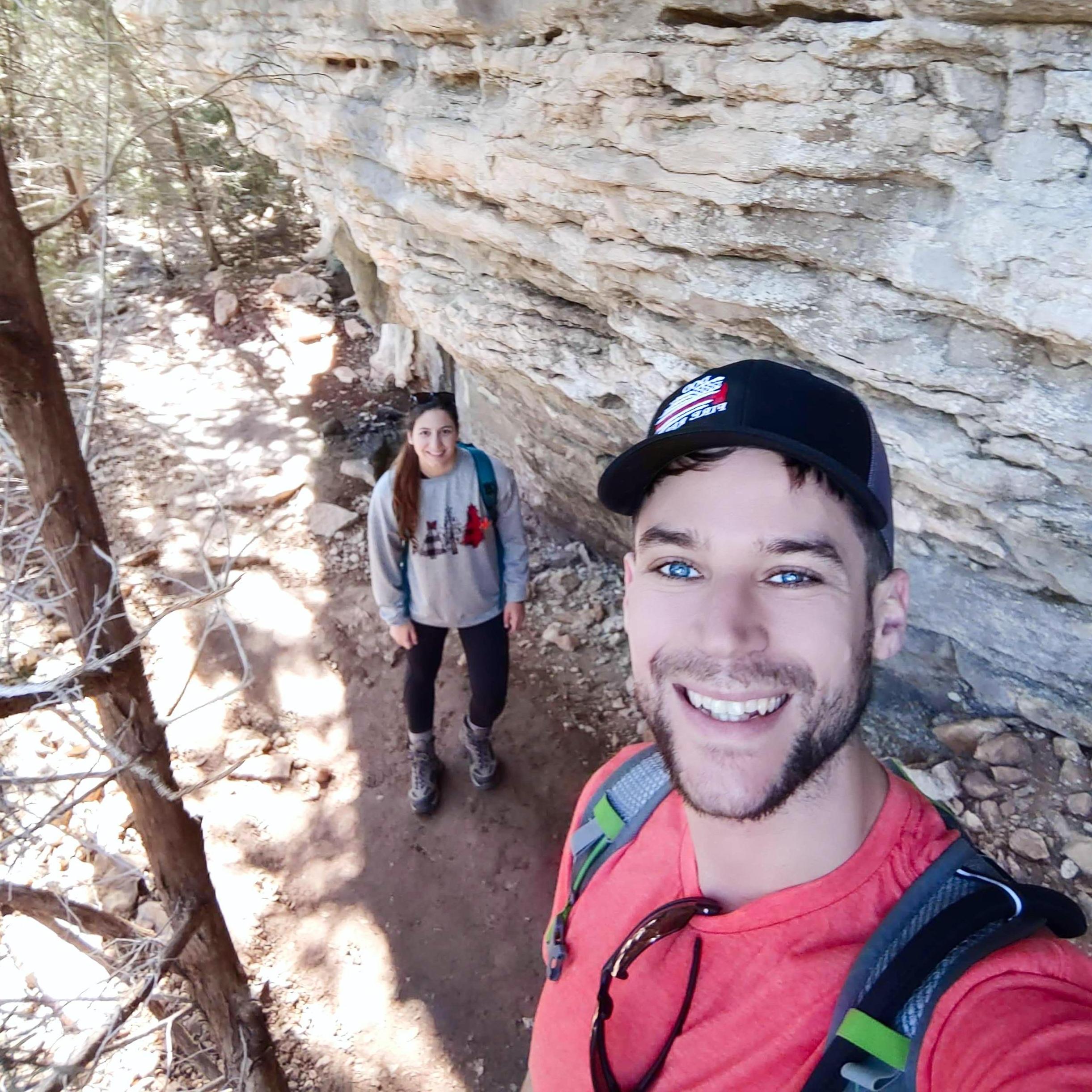 2019 - Hikes, hikes, and more hikes! This was taken on the Big Bluff Goat Trail in the Ozarks. It is the tallest sheer bluff face found between the Rocky and Appalachian mountains. We recommend it!