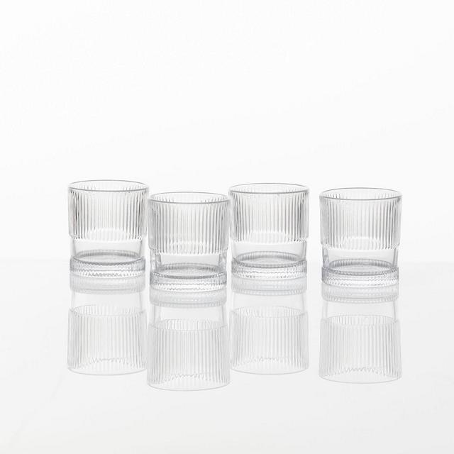 Fortessa NoHo Double Old Fashioned, Clear, Set of 4