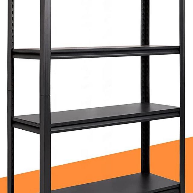 Raybee Metal Shelves for Garage Storage Heavy Duty Shelving Unit, 4 Tier Adjustable Shelving Commercial Utility Racks for Office Kitchen Room, 39.3” W x 18.9” D x 57” H, Black