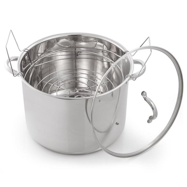 McSunley Stainless Steel Prep N Cook Water Bath Canner, 21.5 quart, Silver