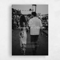 White Wedding Invitation - Cillian Photo