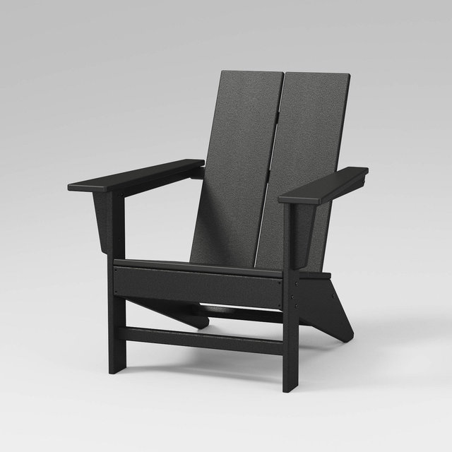 POLYWOOD Moore Outdoor Adirondack Patio Accent Chair Black