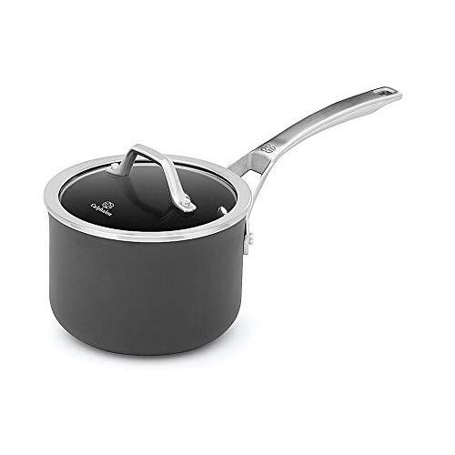 Calphalon Signature 2 Quart Sauce Pan|Hard Anodized Nonstick Pot with Lid, Black