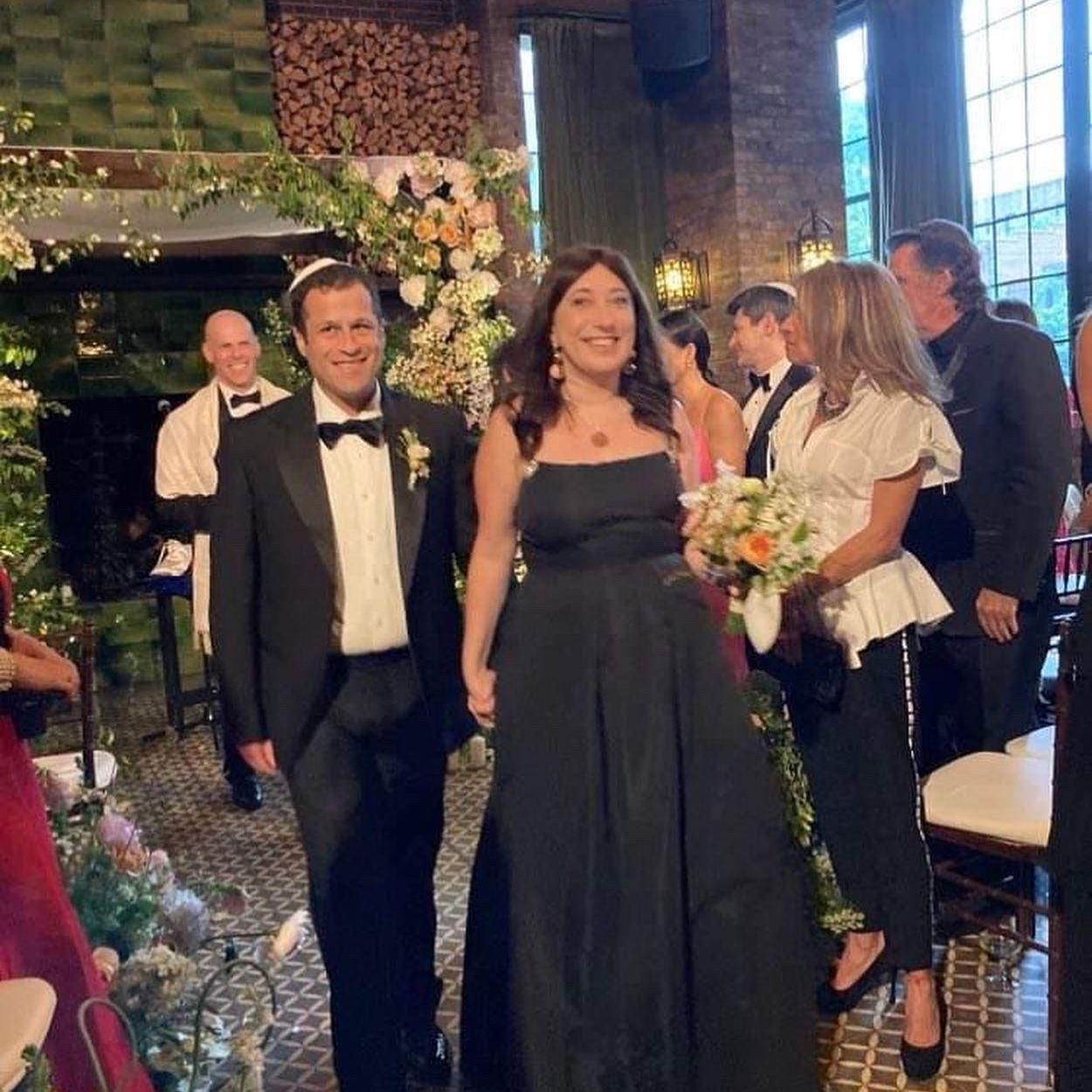 Practicing for our walk down the aisle at Josh and Margo's wedding!