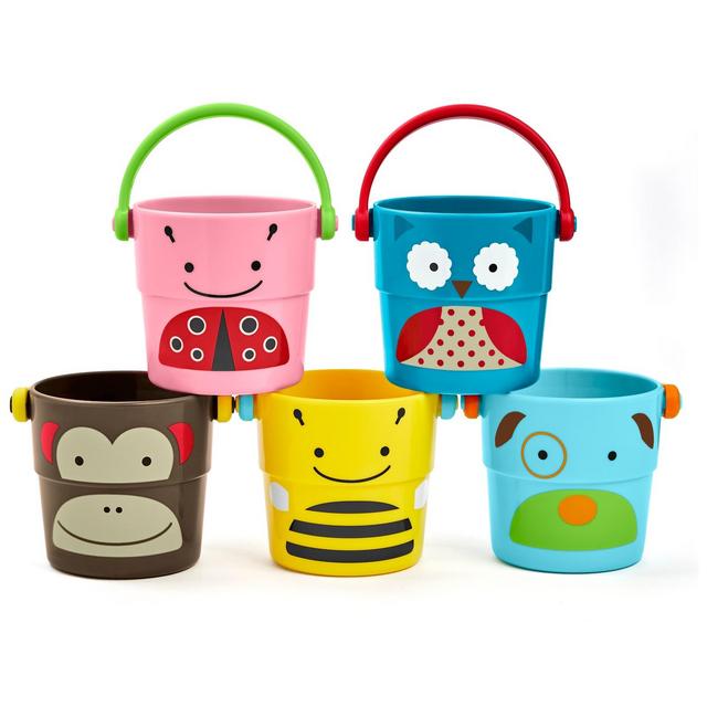 Skip Hop Stack Pour Buckets Bath Toy Multicolor - 5pc