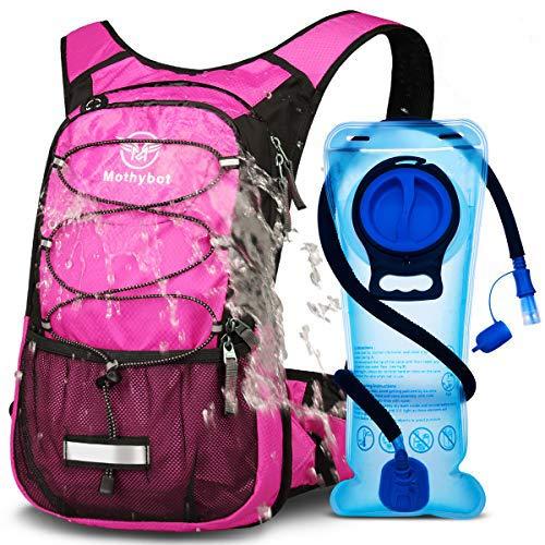 Mothybot Hydration Pack, Insulated Hydration Backpack with 2L BPA Free Water Bladder and Storage, Hiking Backpack for Men, Women, Kids for Running, Cycling, Camping - Keep Liquid Cool up to 5 Hours