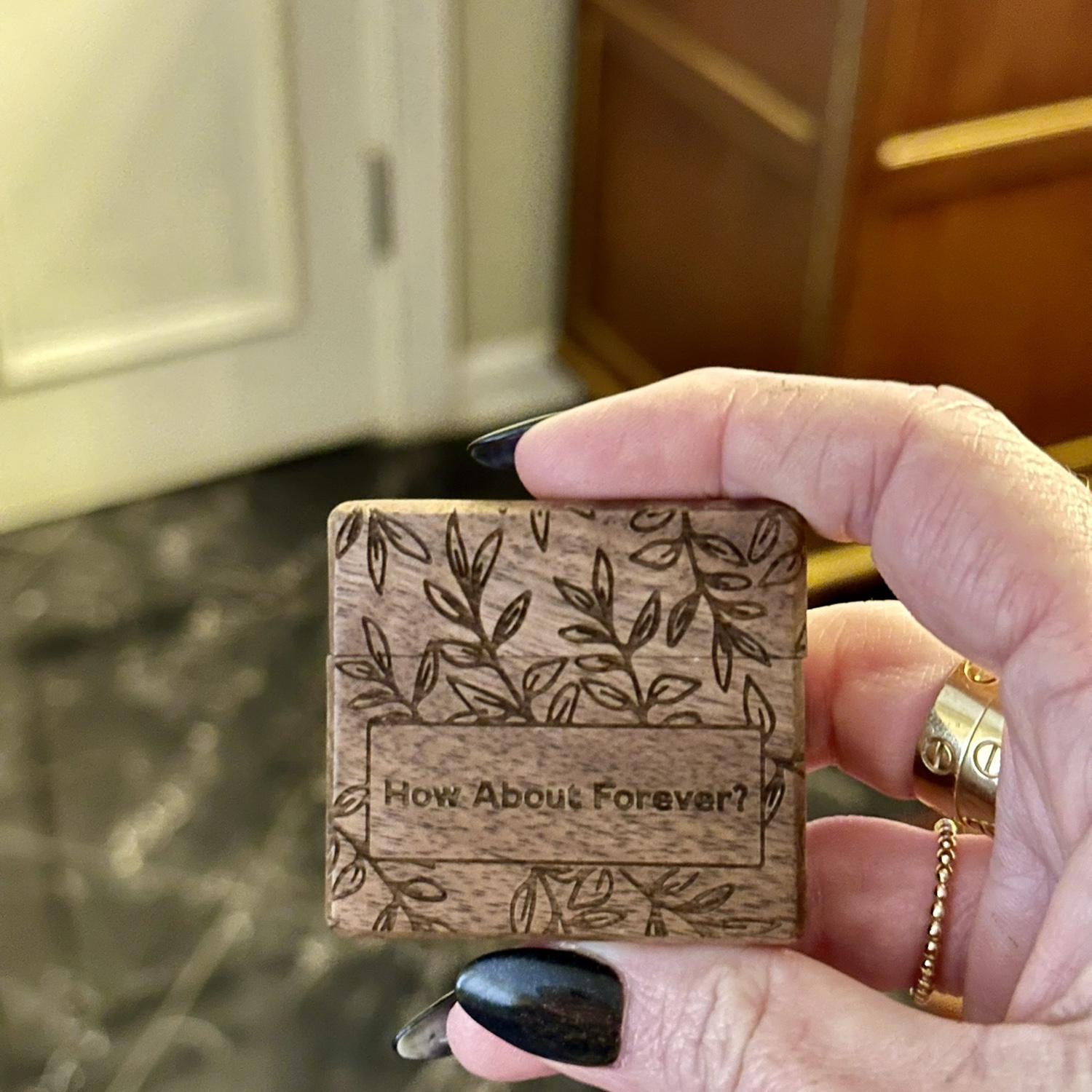 The ring box! How Sweet! :)
