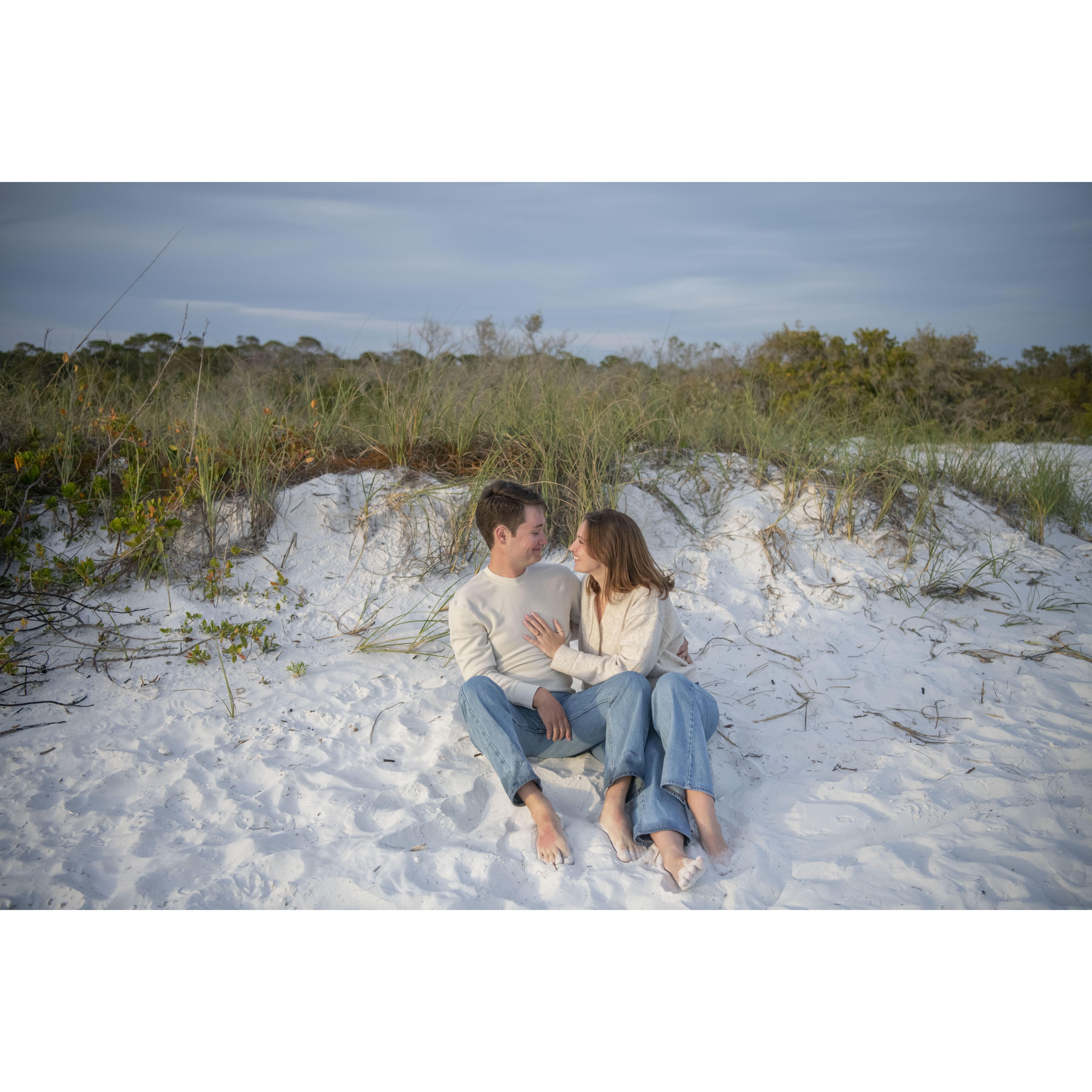 Our engagement session at our favorite beach, Honeymoon Island.