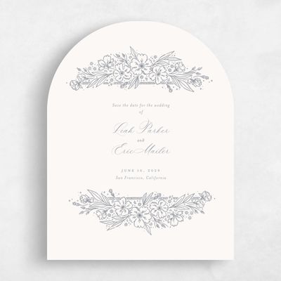 Beige Arch Wedding Save the Date - Yolande Portrait