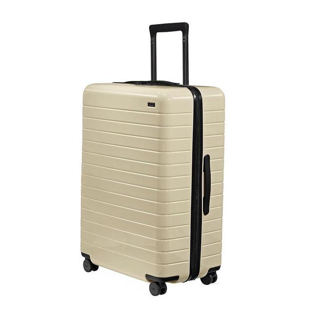 Away Large Checked Luggage, 29 Inch Hardside Suitcase with Spinner Wheels, Lightweight & Durable, TSA Lock, Salt White