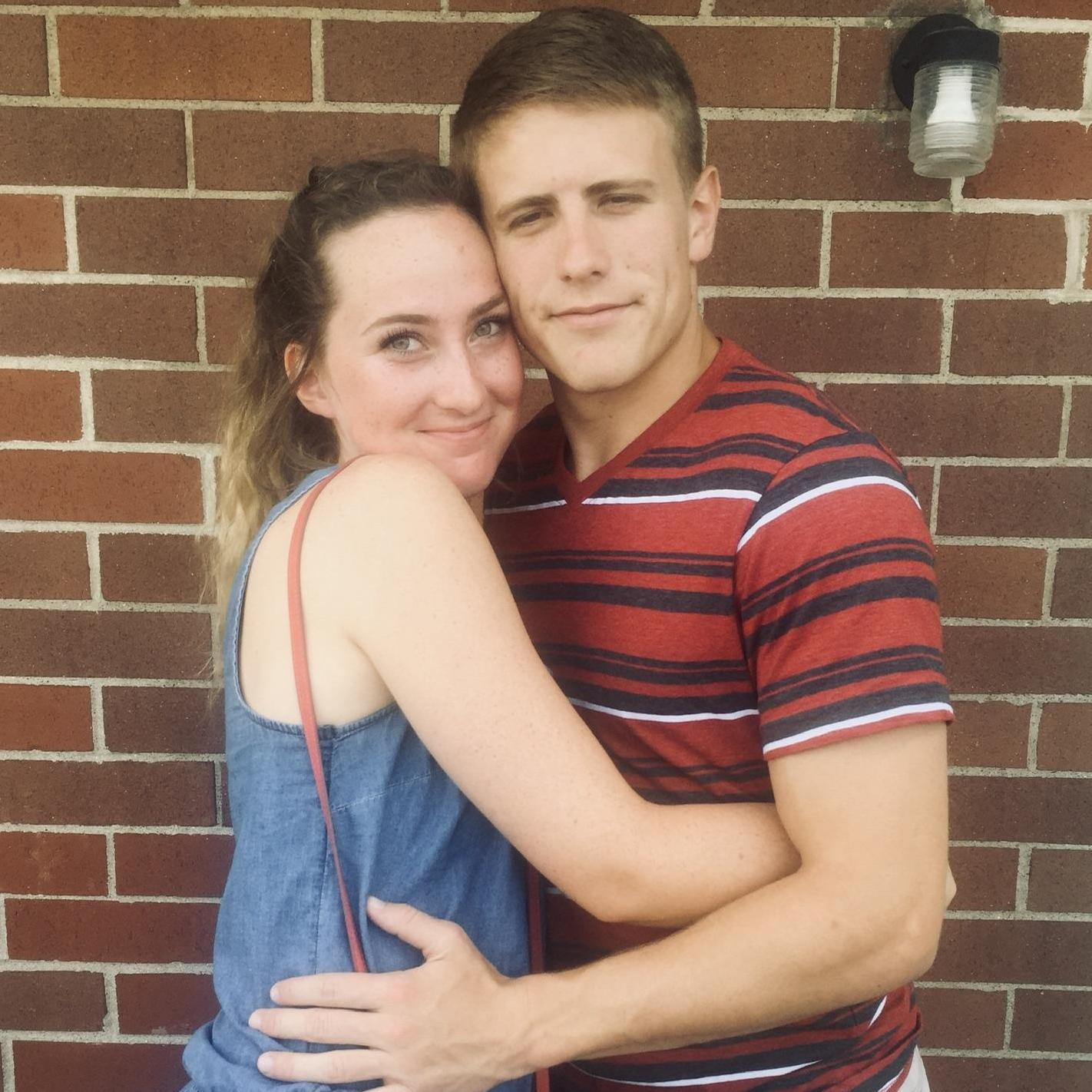 Our first picture together. “Hugging it out” because I wasn’t used to how aggressively Aaron liked to discuss things and I had to be assured we were still friends.