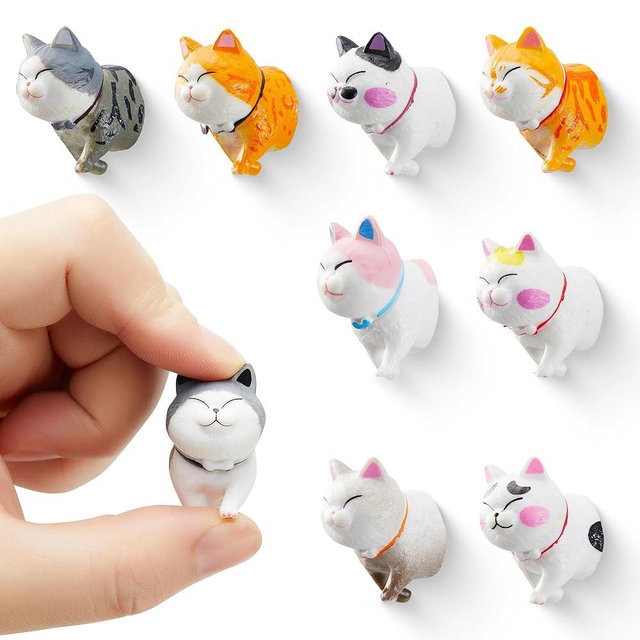 KUHPLOVE 9Pcs Cat Fridge Magnet - Adorable and Educational Fridge Magnets