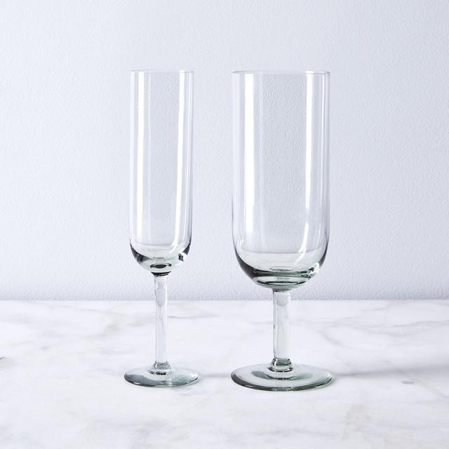 Ngwenya Recycled Glass Flutes - Slim Champagne Glasses