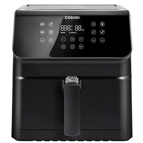 COSORI Air Fryer, Large XL 5.8 Quart 1700-Watt Air Fryer Oven & Oilless Cooker with Cookbook(100 Recipes) LED Digital Tilt One-Touchscreen with Preheat, Customizable 10 Presets & Shake Reminder, Black