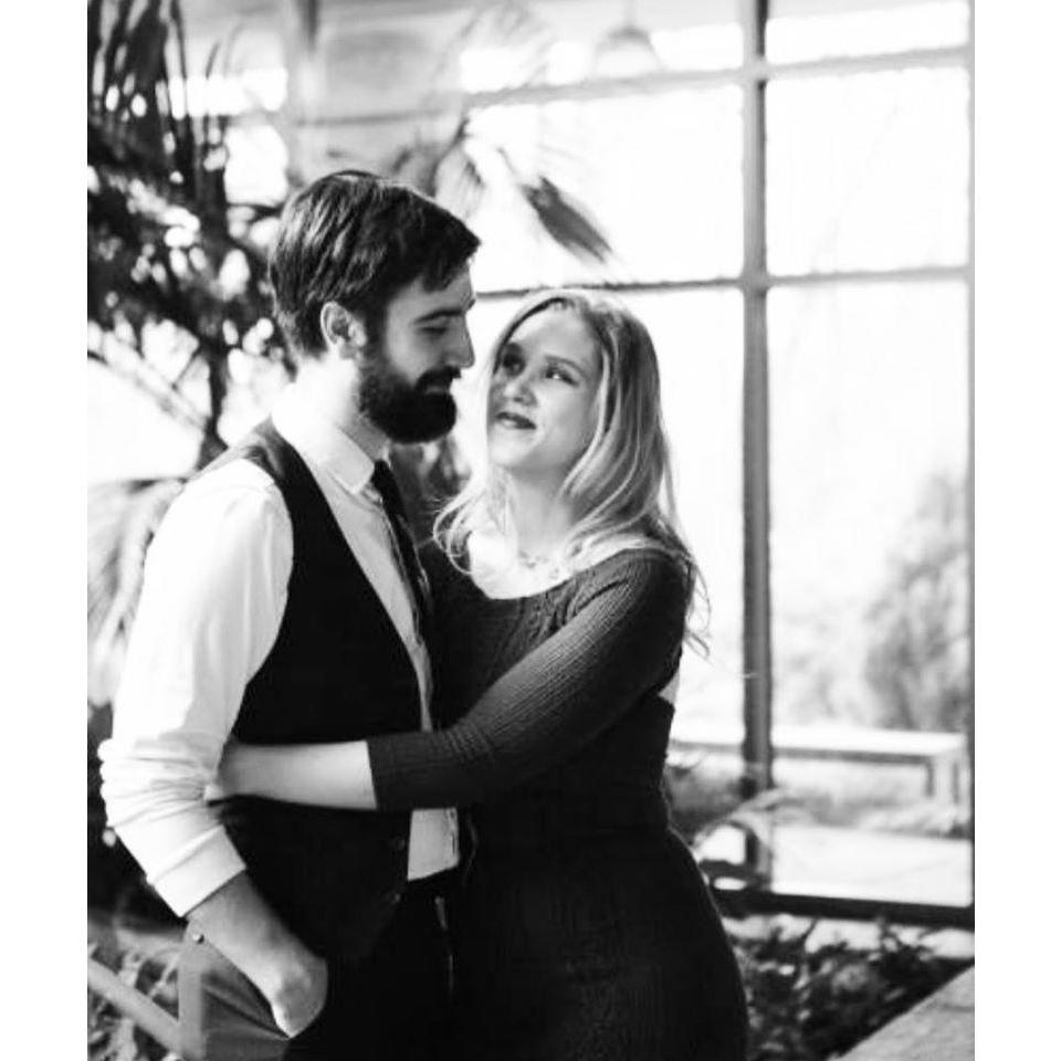 Grateful to the photographer for capturing this candid moment at the first wedding we attended together