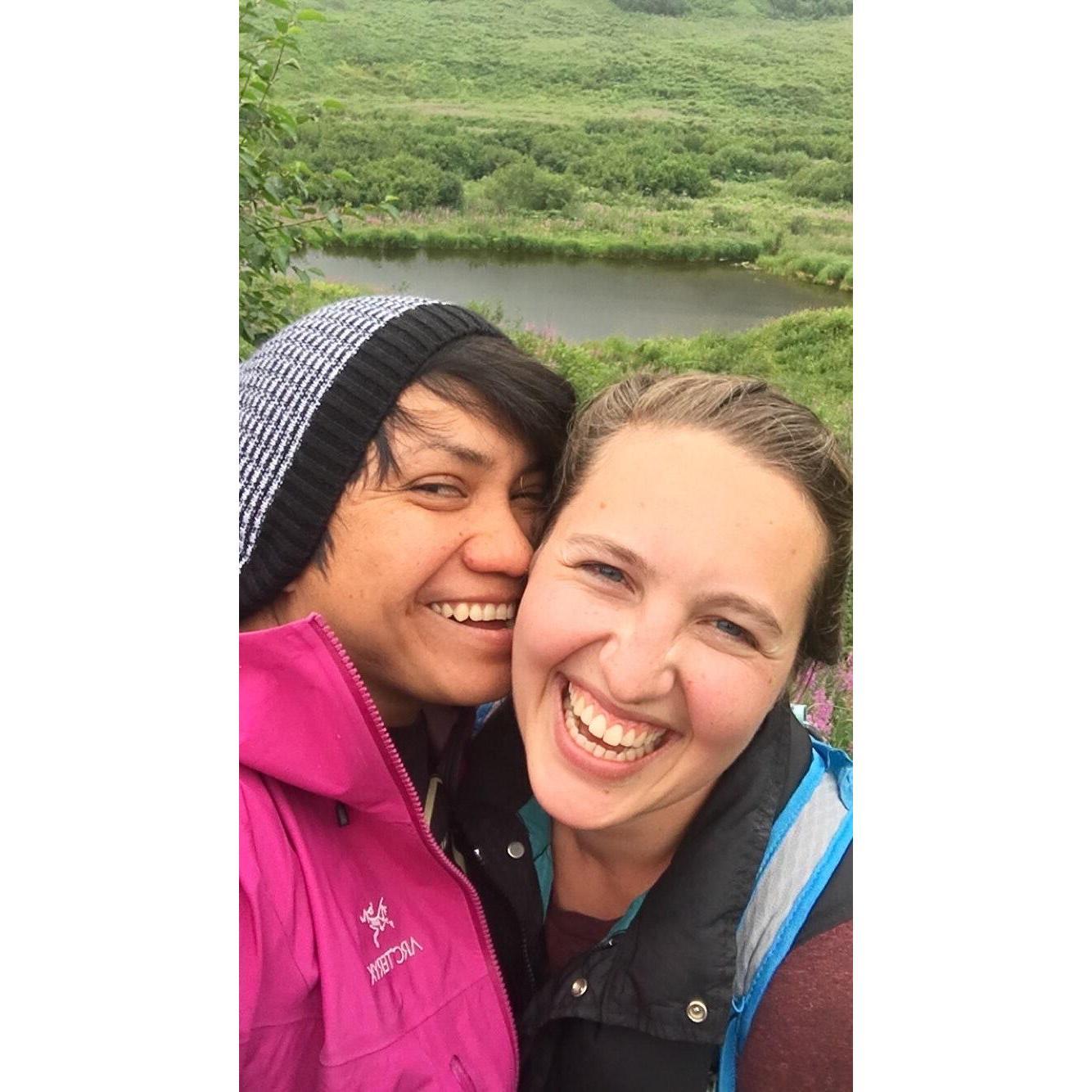 Alaska makes us happy!  Visiting Madelyn's homeland.