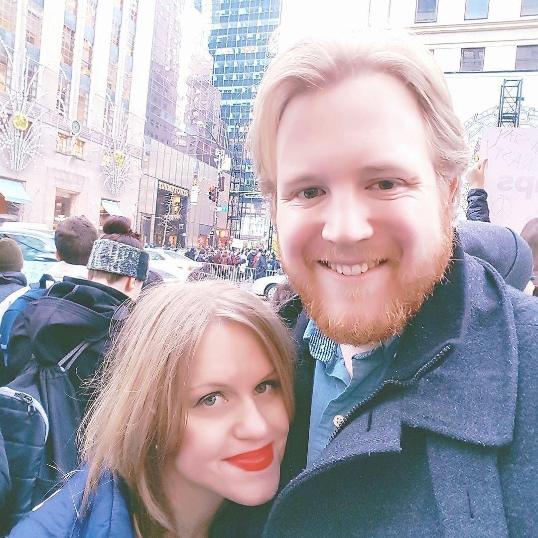 He supports my zeal. (I knew then.)

#womensmarchNYC2016