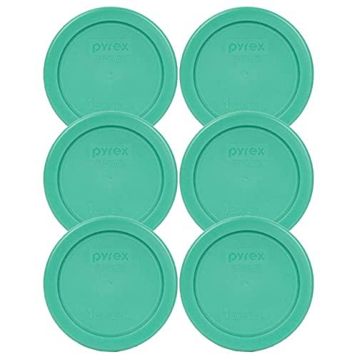 Pyrex 7202-PC 1 Cup Green Round Plastic Replacement Lid - 6 Pack