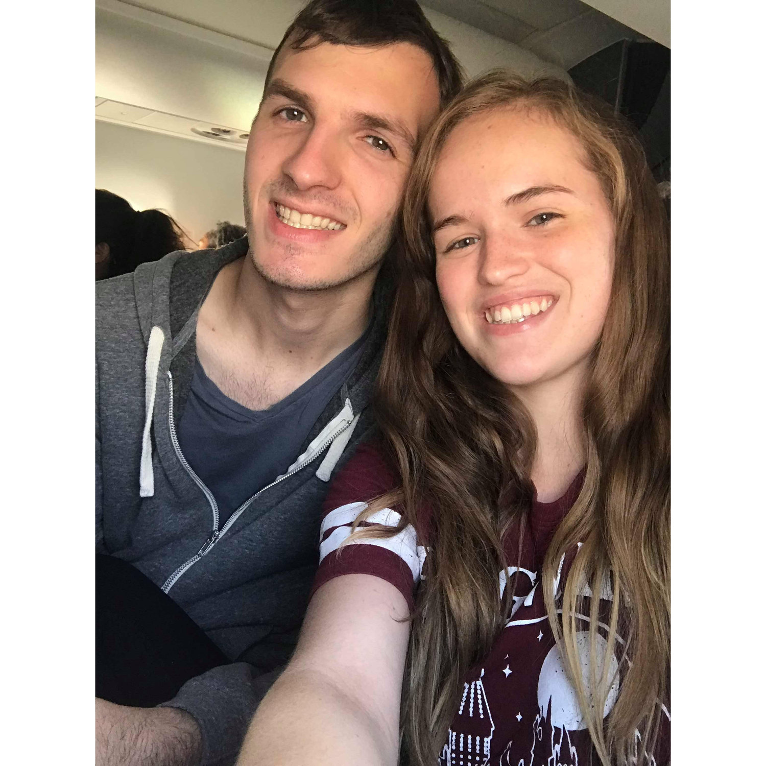 First Flight Selfie (maybe second flight, but first one just us!)
