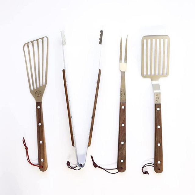 Lamson Premier 20" Walnut 4-Piece Deluxe BBQ Set